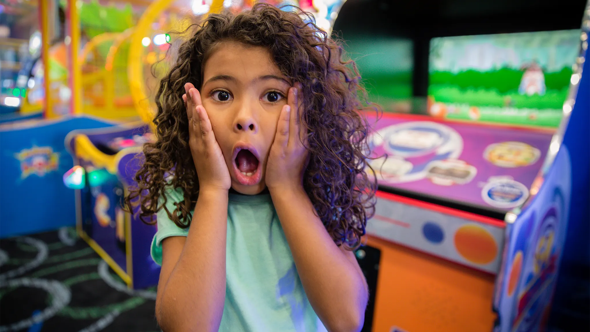 Surprised girl at bonkers