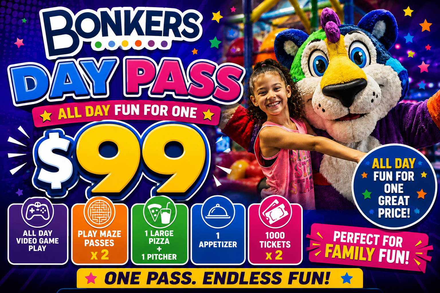 Day Pass with Play Maze